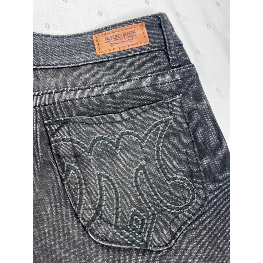 Y2K MEK Denim Carlson Straight Leg Jeans Women's 29 x 34‎ Dark Wash Embroidered